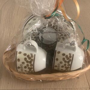 Charming Coffee Bean Espresso Cup Set with Saucers